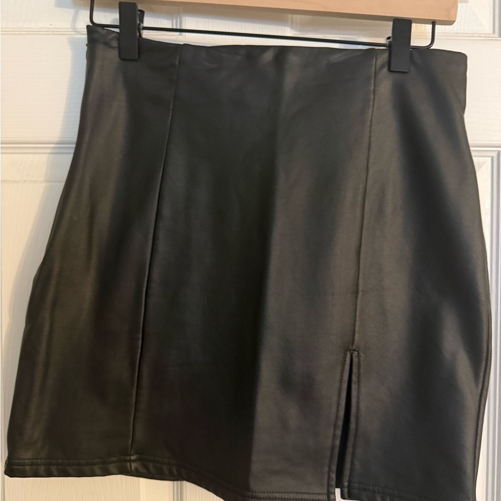 SHEIN Sleek Black Mini Skirt